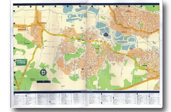 Self Storage for moving Waterfords map spread